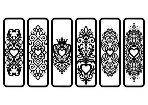 Download Royal Heart Ornament Bookmark EPS Bundle - Royal Collection