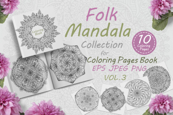 Download Mandalas with Folk Style Ornaments Vol-3 - Style Collection